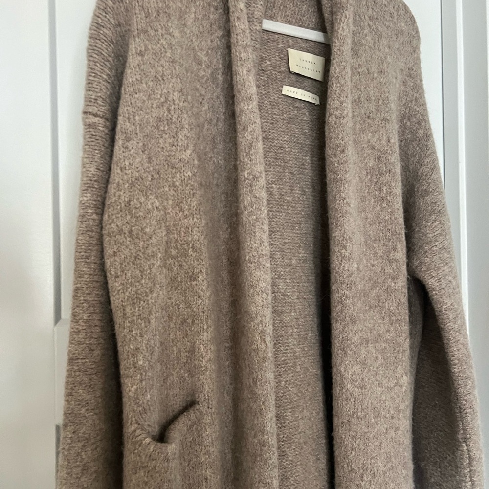 Lauren Manoogian Long Shawl Sweater Coat